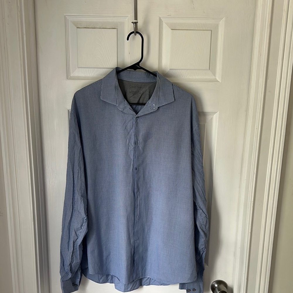 Calvin Klein Blue Gingham Shirt